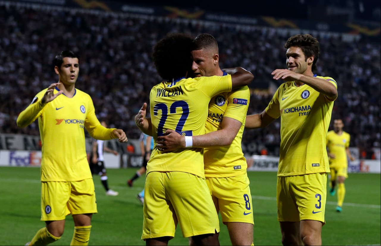 Encaró al área y de pierna derecha definió por debajo del portero local para poner el 1-0 a favor de los 'Blues', que hoy aparecían de amarillo.