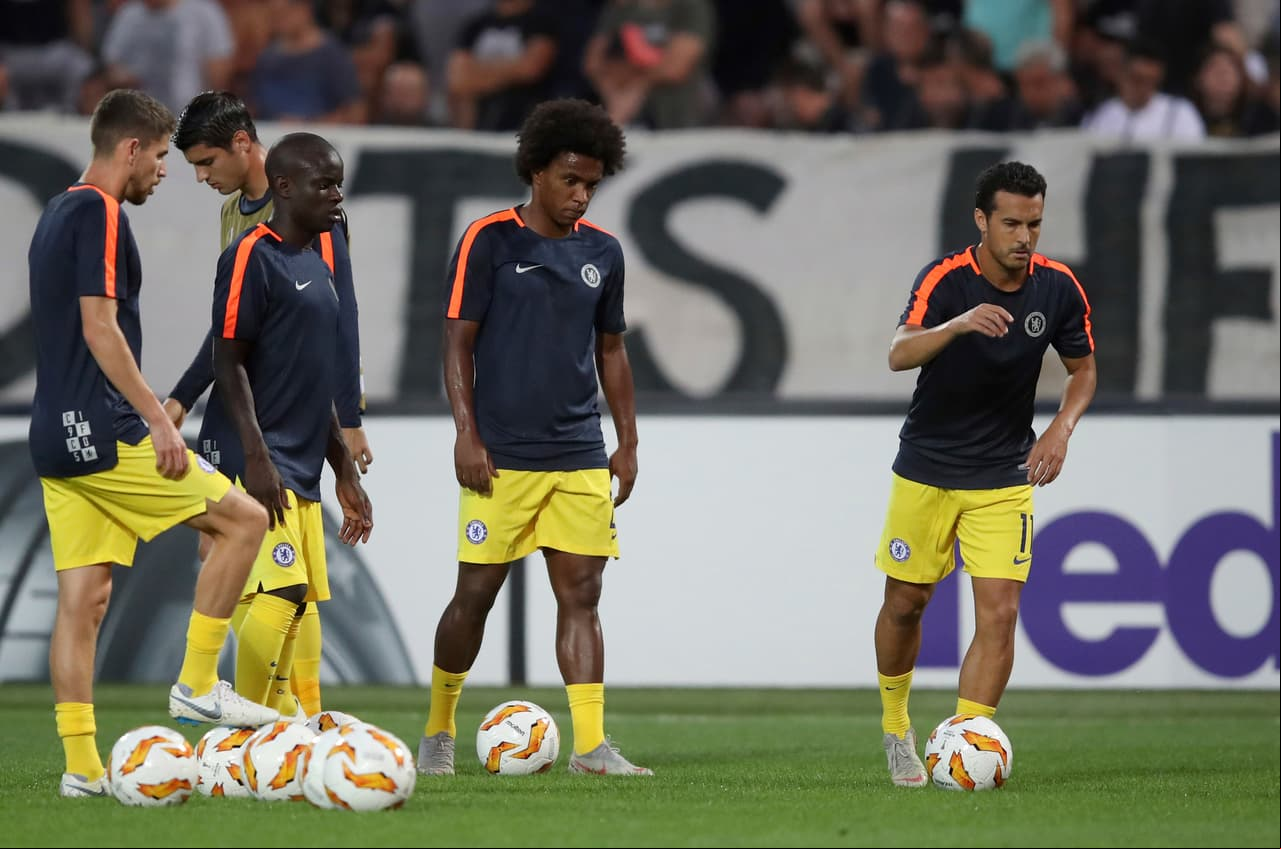 Extraño ver al Chelsea en estas vitrinas de Europa League, pero allí estaba en Salónica para enfrentar al PAOK.