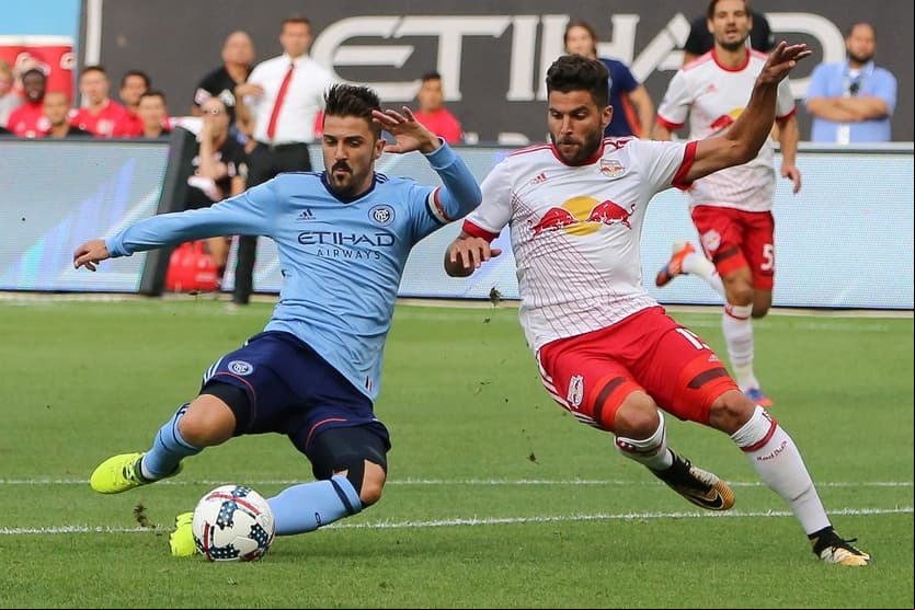 Tripleta de David Villa le da victoria a NYCFC en derbi contra Red Bulls
