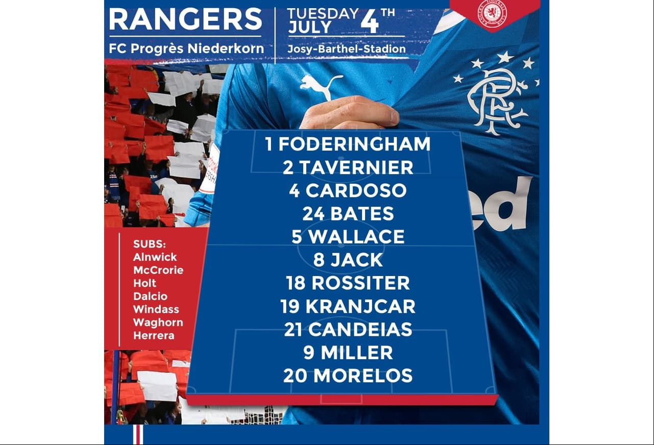 Eduardo Herrera debutó en eliminación del Rangers ante club de Luxemburgo