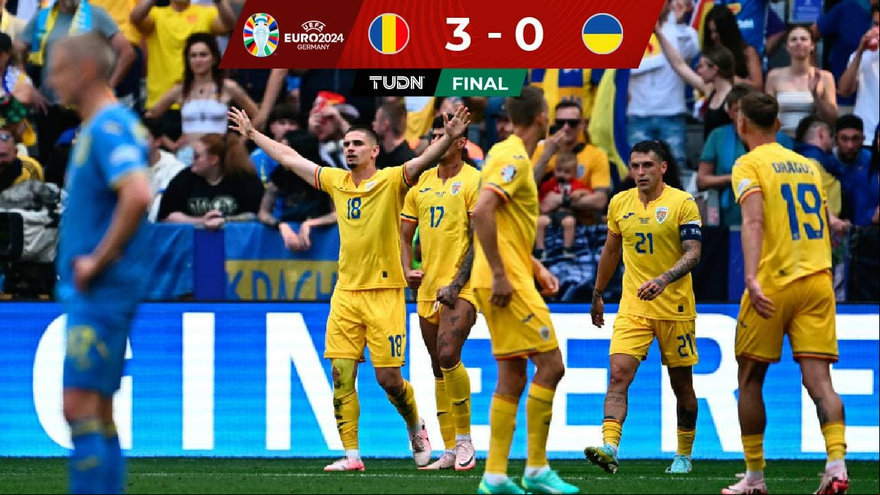 Rumania sorprende con goleada ante Ucrania en la Eurocopa