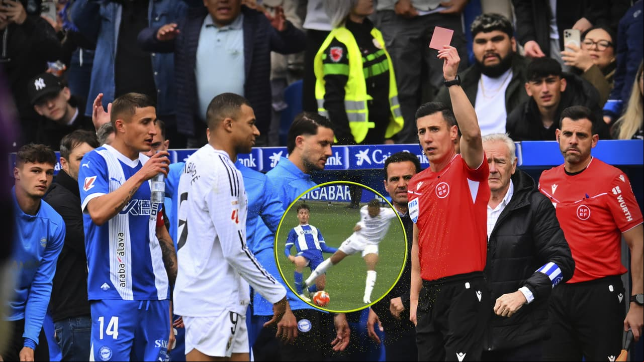 ¡De cárcel! La brutal patada de Mbappé que lo hizo ser expulsado