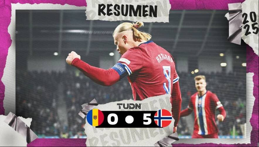 Haaland marca y Noruega golea en eliminatorias rumbo al Mundial 2026